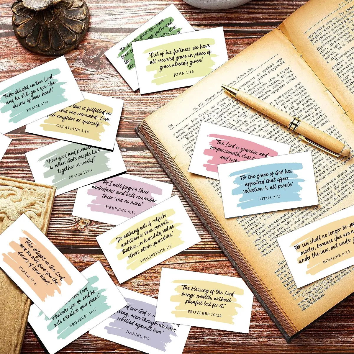 120 Bible Verse Cards for Women, Inspirational Prayer Cards, Mini Scripture Cards, Christian Gift, Encouragement Cards, Daily Affirmations, Positive Affirmation Cards, Quote Cards