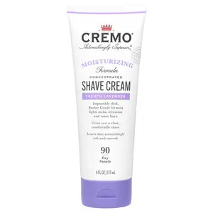 Cremo Shave Cream, French Lavender, 6 fl oz (177 ml)