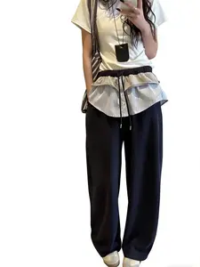 Y2K Shirttail Hem Baggy Sweatpants