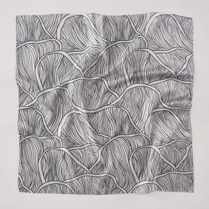 Lush Decor x Chuks Collins Umbra Bloom Silk Scarf 100% Silk 26"x26" Summer Accessory Versatile Gift Organic Design