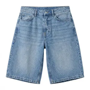 Men's Wide Leg Denim Knee Length Shorts Light Wash Loose Fit Casual Summer Shorts For Young Men Urban Streetwear Enthusiasts Daily Casual Street Style Skate Beach Night Out Comfortable Breathable Durable