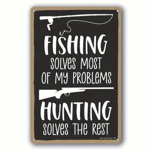 GILLHOOK Vintage Metal Wall Sign with Rustic Design for Fishing Enthusiasts, Heavy Duty Rustic Decor with Waterproof Finish - Garage, Bar, Man Cave