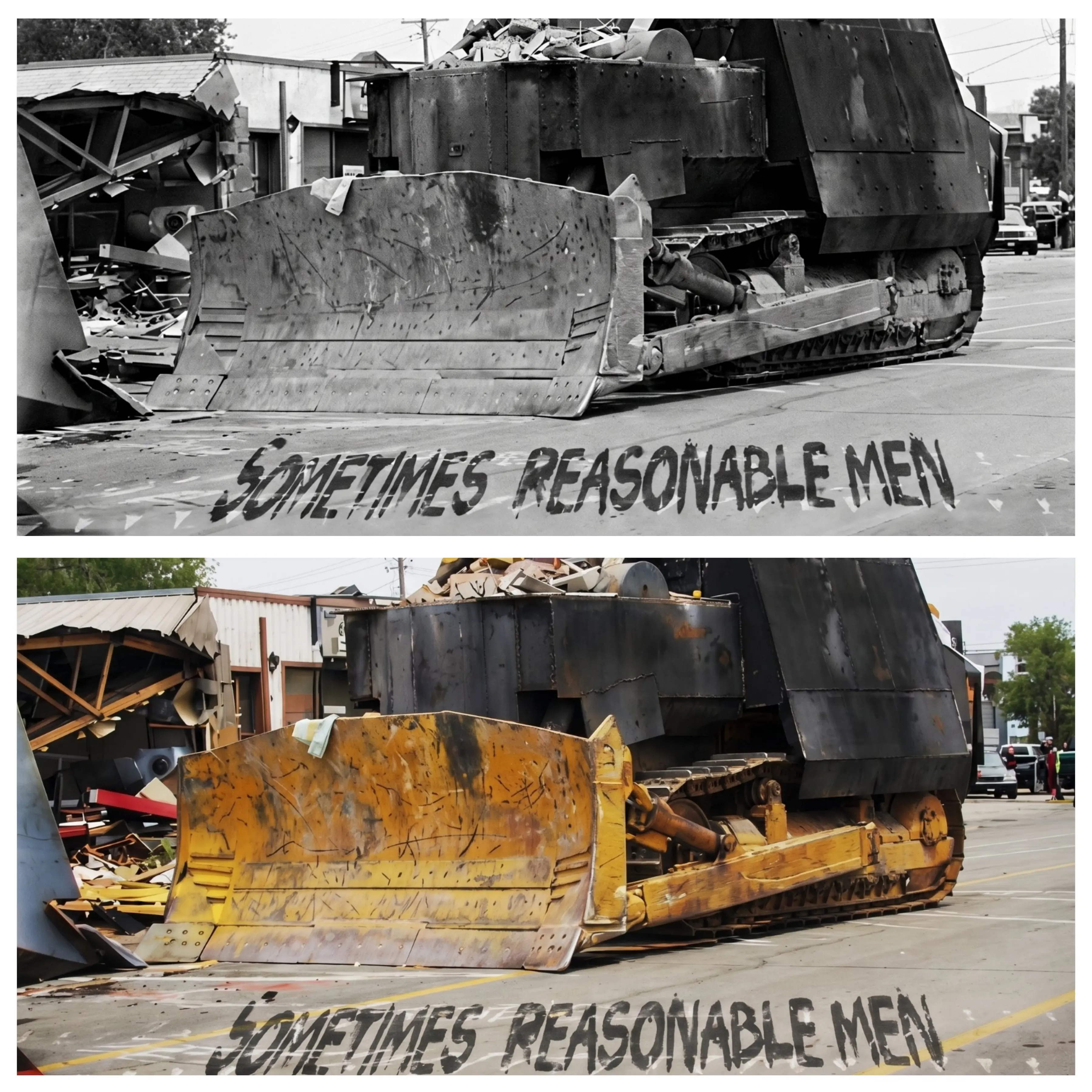 Heemeyer Demolition Inc Poster, Vintage Graphic Marvin Heemeyer Wall Art, Heavy Equipment Print With Quote Sometimes Reasonable Men Must Do Unreasonable Things, Decor For Man Cave & Workshop, Gift For Him