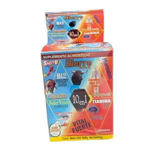 Hiero Vitamin B12 10 en 1 - B12 Antioxidant Dietary Supplement for Healthcare and Edible Fitness 100 Capsules 500mg