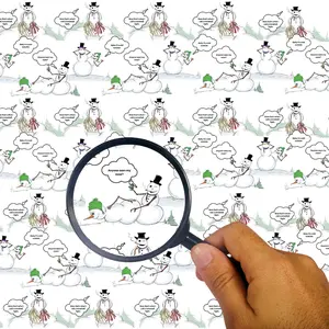 Funny Joke Wrapping Paper - Nimbo The Naughty Snowman Holiday Wrapping Paper