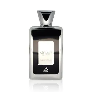 Lattafa Perfumes Ejaazi Intensive Silver Unisex Eau de Parfum Spray 3.4 Ounce with Mandarin Orange, Grapefruit, Cedar, Sea, Amber & Moss Notes