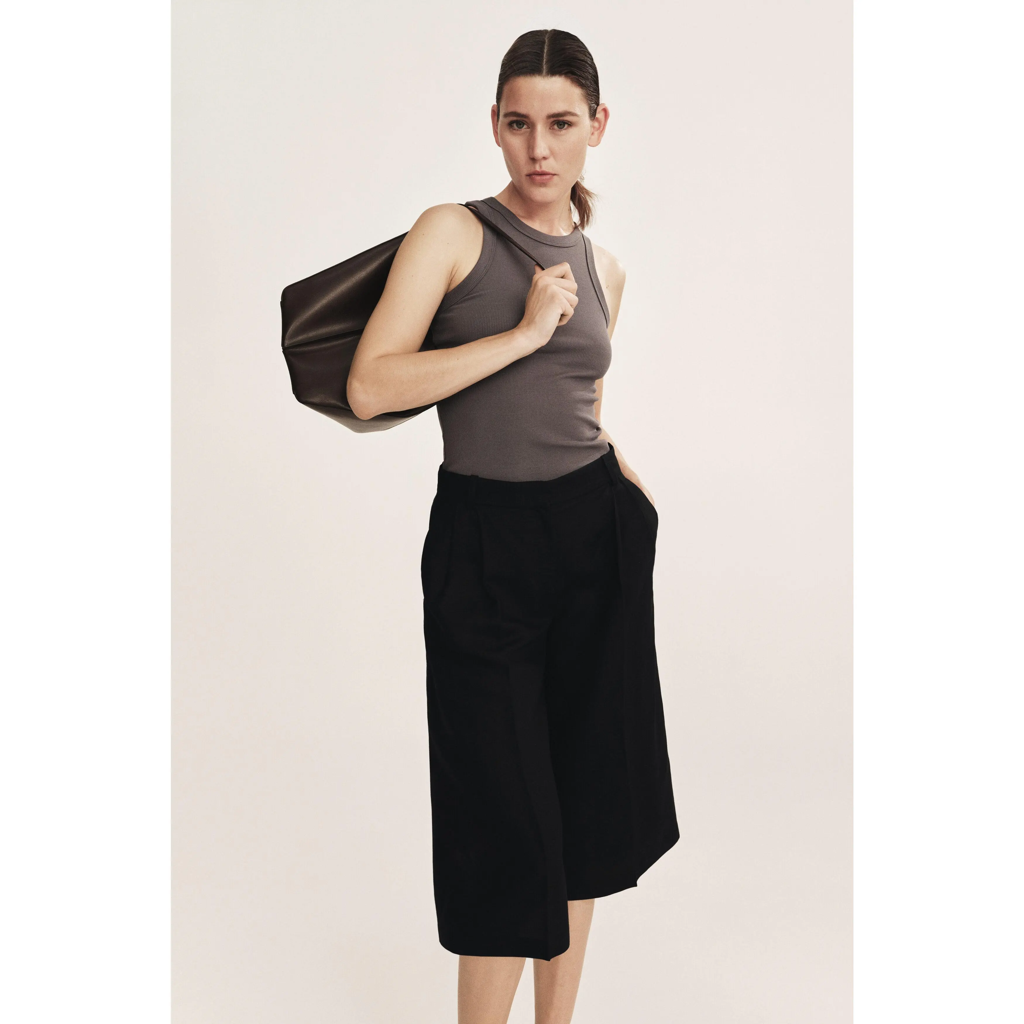 H&M Wide linen-blend culottes H&M Wide linen-blend culottes