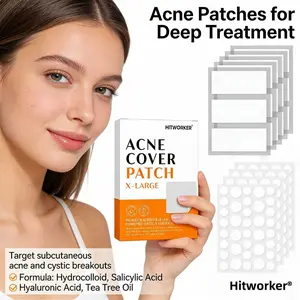 30 Pcs Large Hydrocolloid Pimple Patches, Gentle Skin-Friendly, Waterproof & Breathable, Suitable for Skin, Facial & Body