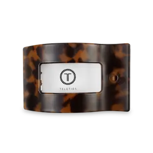 Tortoise Medium Flat Rectangle Hair Clip