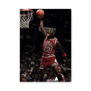 Michael Jordan Dunk Poster  Wall Art, Vintage Print for Sports Fans & Home Decor