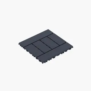 H Style 12" Patio Deck Tiles, DIY Module Interlocking Decking Tiles Floor Tile,Easy and Quick Installation Court Tiles for Porch Poolside Balcony Backyard 44pcs DARK GRAY