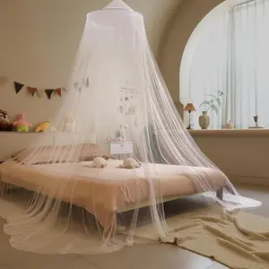 Mosquito Bed Net Canopy for Queen, King, or Twin Size Beds, Travel & Home Use, Baby Crib & Girls Bed Curtains