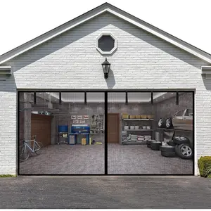 Garage Door Screen 10 * 10FT,1  Garage Doors- Reinforced Fiberglass Door Screen,Stronger High Energy  ,  Screen Door