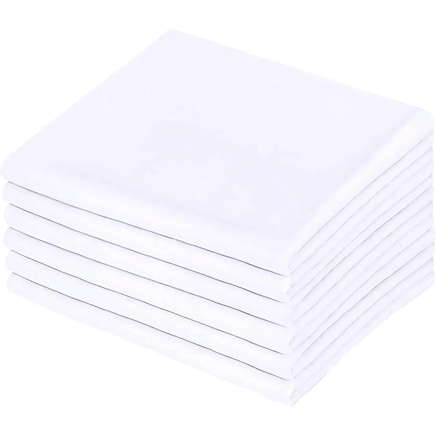 6-Pack Standard Size (20*30 inches) White Microfiber Pillowcases, 1800 Thread Count Soft Brushed Synthetic Fabric, Wrinkle-Resistant, Fade-Resistant, Durable Bulk Pillowcase Set