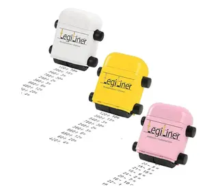 LegiLiner Math Equation Stamps - Pink Addition Subtraction White Multiplication Division Yellow Facts Teacher Roller Stamp Refillable Ink Portable K-12 Practice Tool