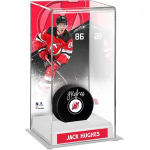 Jack Hughes New Jersey Devils Deluxe Tall Hockey Puck Case