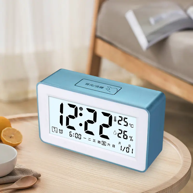 519 Blue Smart Backlit Three-Alarm Clock