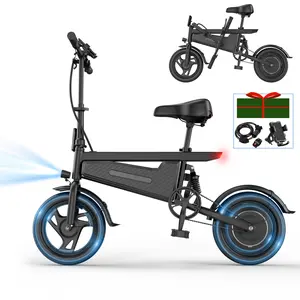 [AOPO] Aurora Electric Bike for Adults, 350W Powerful Motor Up to 22/28MPH, 48V 5.2/9Ah Battery 20 Miles Range, Lightweight 14" Foldable E-Bike with Phone Holder, With Shock Absorption & Pedal Assist