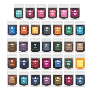 34 color permanent fabric dye powder set - tie dye set, each weighing 10 grams, suitable for clothing, yarn, silk, and wax printing - non-toxic, easy to mix DIY handmade dyes, suitable for T-shirts, blankets, scarves - multifunctional textile coloring