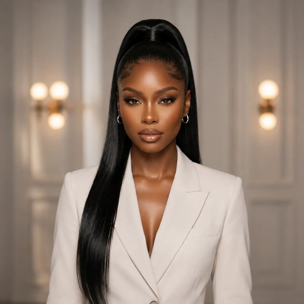 [360 Lace] AliPearl Wigs Straight Ponytail Pre Styled Glueless 360 Lace Wig with Invise Drawstring Ready to Go Pre Cut Pre Plucked Human Hair#TikTokShopBackToSchool #SoHoChic