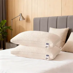 Ice Silk Tofu Pillow - Cooling Breathable Hotel Collection Pillow, Orthopedic Ergonomic Support for Back & Side Sleepers, Machine Washable yellow color holiday  pillows