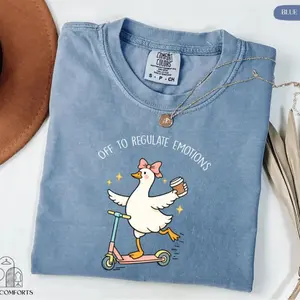 Comfort Colors Off To Regulate Emotions Shirt, Silly Goose Shirt, Mental Health Shirt, Teacher Shirt, Therapist Shirt, Counselor Gift