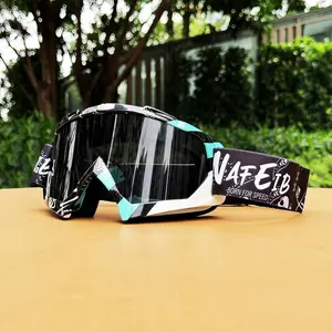 Motorcycle Goggles, Adjustable Elastic Band Replaceable Lens Goggles, Protective Gear for Motorcycle Bicycle Skiing Climbing, Motorcycle Accessories