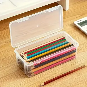 Lightweight Translucent Pencil Case: Big Capacity & Frosted Design - Perfect For School Supplies, Student Pencil Case, Practical Convenient Storage Box -Beading Storage, Pencil Organizer, Pencil Holder