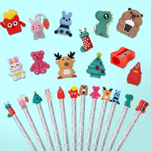 12 Rainbow Colored Pencils for Kids – Cute Pencil Caps & Sharpener, Art Supplies for Ages 4-12, Classroom Rewards, Party Favors & Gift for Girls
