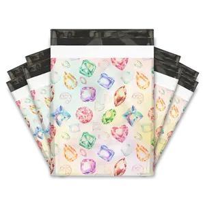 10x13 Gems & Diamonds Designer Poly Mailers Shipping Envelopes Premium Printed Bags