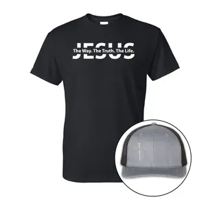 Share The Gospel Set : Includes "Nailed It" Snap Back Richardson 112 Hat & "Jesus, The Way. The Truth. The Life." T-shirt Inspire Fashion