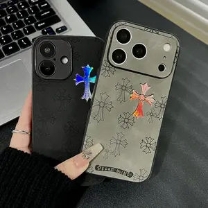 Gradient-colored cross-stitch leather shockproof phonecase, suitable for iPhone 17 16, 15, 14, 13, 12, and 11 ProMax, is a high-end, fashionable phone case suitable forboth men and women./phone 16 plus case/14 case/17 promaxcase