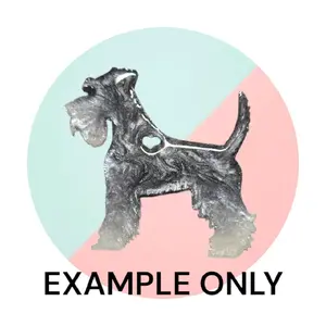 Customizable Resin Schnauzer keychain/3D Magnet  - All Proceeds donated to surgery !
