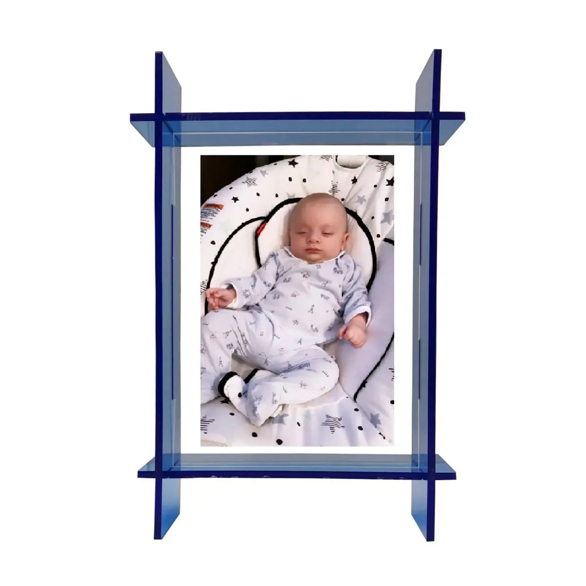 R16 Home LPF02-WHITE 8 x 10 in. White Lucite Photo Frame