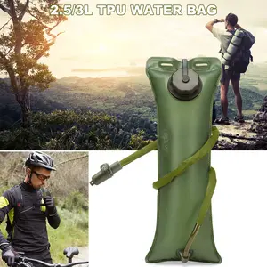 Hydration Bladder 2.5/3 L, EVA Military Water Storage Bladder Bag Hydration Pack Replacement Easy Clean for Bicycling Hiking Camping Hunting Running