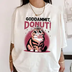Goddammit Donut Shirt, Princess Donut, New Achievement Dungeon Crawler Carl Shirt, Bookish Apparel For Book Lovers, Unisex Short Sleeve Tee, Graphic Streetwear T-Shirt