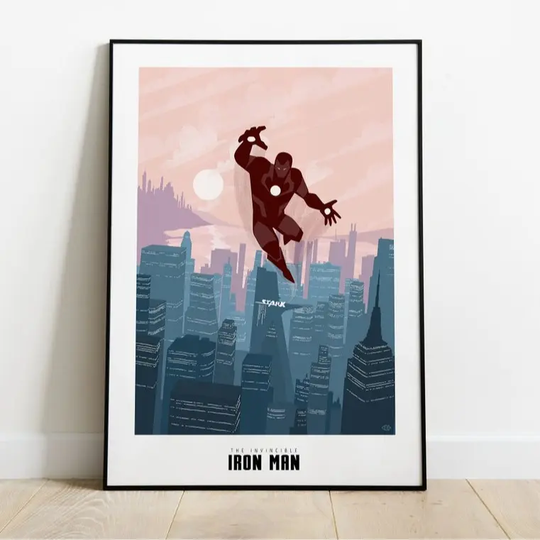 INVINCIBLE IRON MAN Movie Poster, Iron Man Poster Print, Iron Man Wall Decor, Aesthetic Poster, Vintage Retro Art Print TTM3L-171