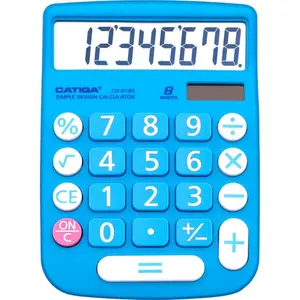8-Digit Desktop Calculator with Solar Power, LCD Display, Big Buttons-4 Function Small Basic Calculator for Home, Office, School, Class and Business