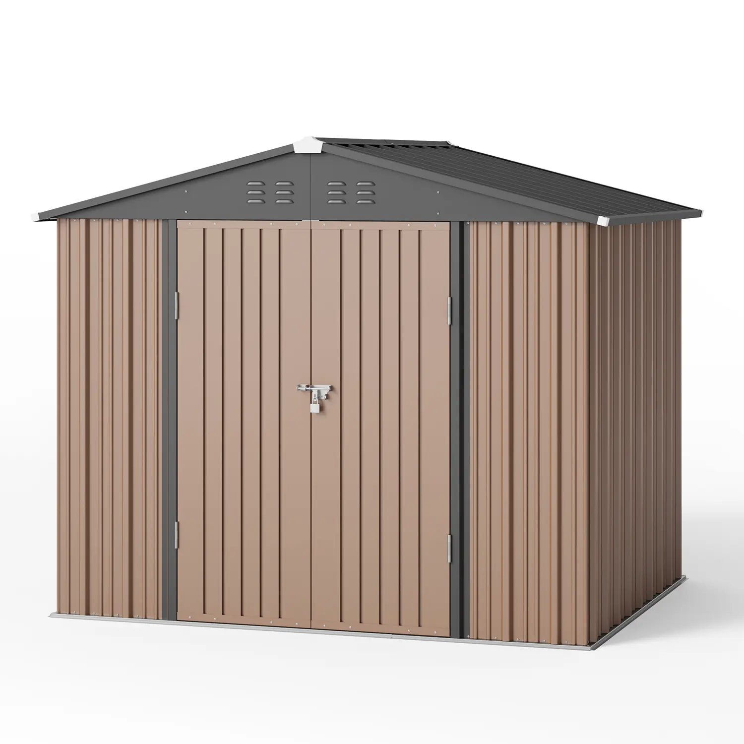 Brown(8' x 6' FT/Peaked-roof)