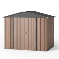 Brown(8' x 6' FT/Peaked-roof)