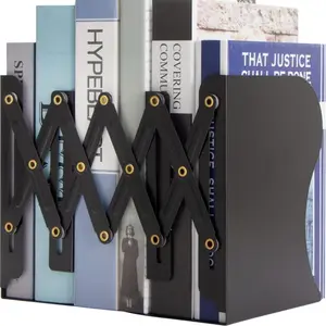 1pc,Thickened and enlarged with baffle，Adjustable Book ends, Metal Bookends for Heavy Books, Desk Book Holder for shelves, Book Organizer for Desk, Suitable for Office, Home and School Use