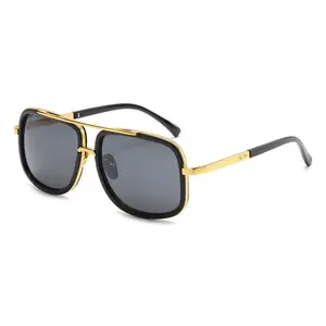 Zuna Aviators Fashion Men Sunglasses Gradient Shades Square Boss Designer Sunglasses with Classic Metal Frames and Flexible Plastic Lenses for Optimal Protection and Style