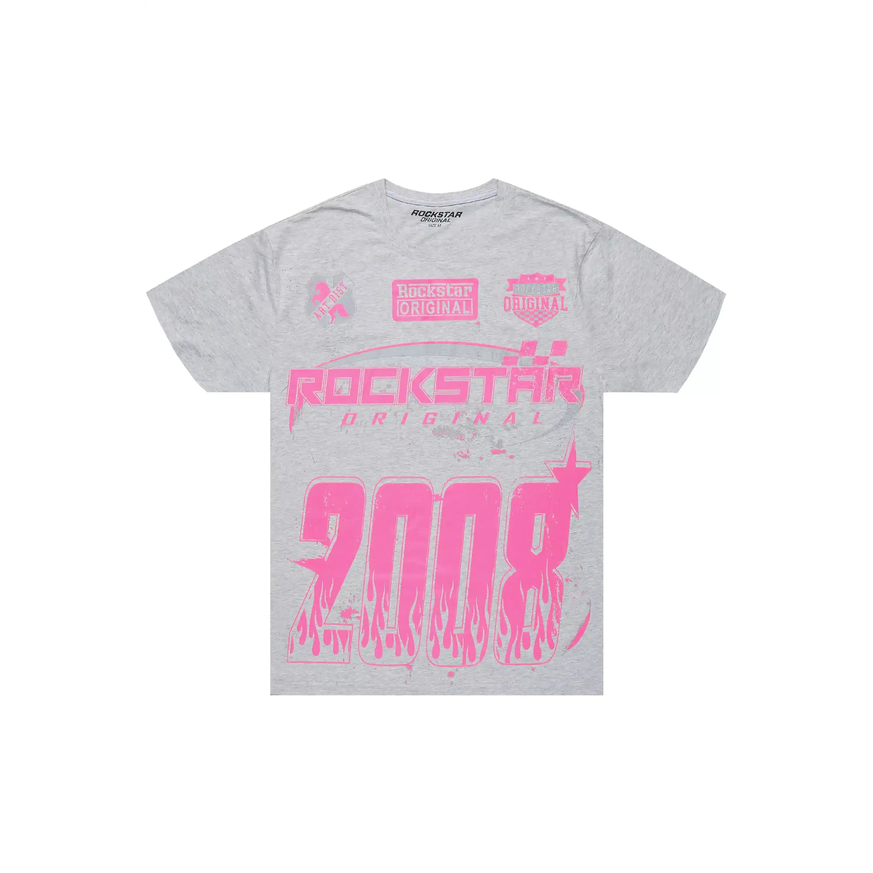 Esha Grey/Pink Oversized T-Shirt