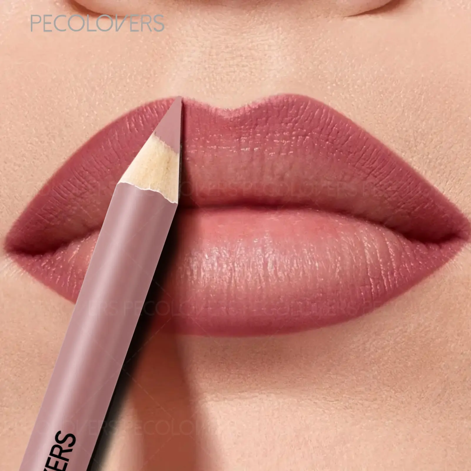 1PC 1pc Long-Lasting Waterproof Makeup Lip Liner Pencil - Matte Finish, Non-Sticky Formula with Vibrant Pink, Red, Brown, Nude, Peach, Burgundy, Copper, Beige, Bronze, Deep Brown Colors - Precise Lip Contouring & Bold/Soft Looks for All Light Beige Tones