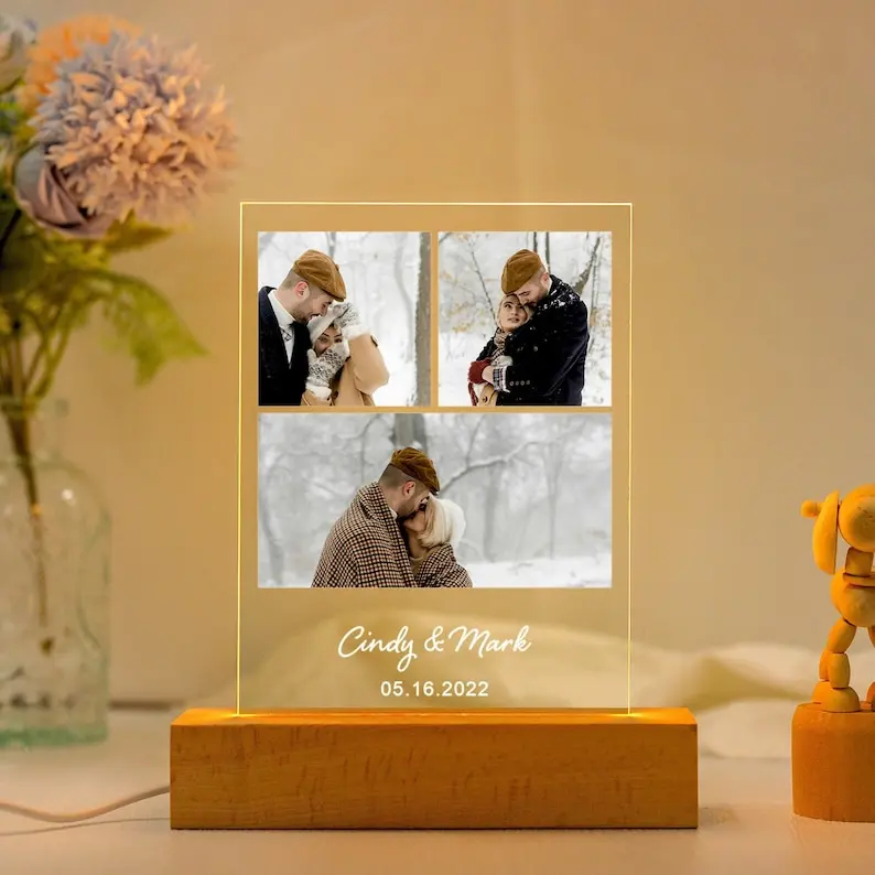 Personalized Couple Wedding Date Night Sign Plaque, Custom Star Plaque, Special Gifts For Girl, Boy, Anniversary, Couple Day