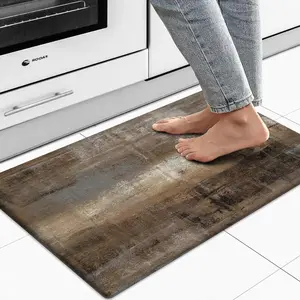 MAYHMYO Anti Fatigue Kitchen Mat - Taupe Abstract Art Comfort Mats - Cushioned Non Slip Floor Mat17.3 x 29 x 0.4 inch