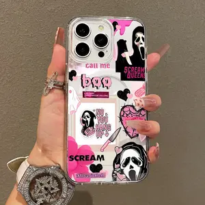 Soft Girl Magnetic Case for iPhone11/12/13/14/15/16/17/promax, Scream Boo Aesthetic Lightweight, Drop-Proof, MagSafe Compatible | Perfect for Teen Girls
