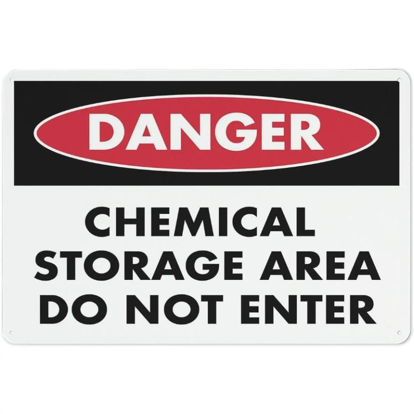 Danger Chemical Storage Area Do Not Enter Sign Warning Sticker-Security Sign Outdoor Sign 12 X 8 Inches
