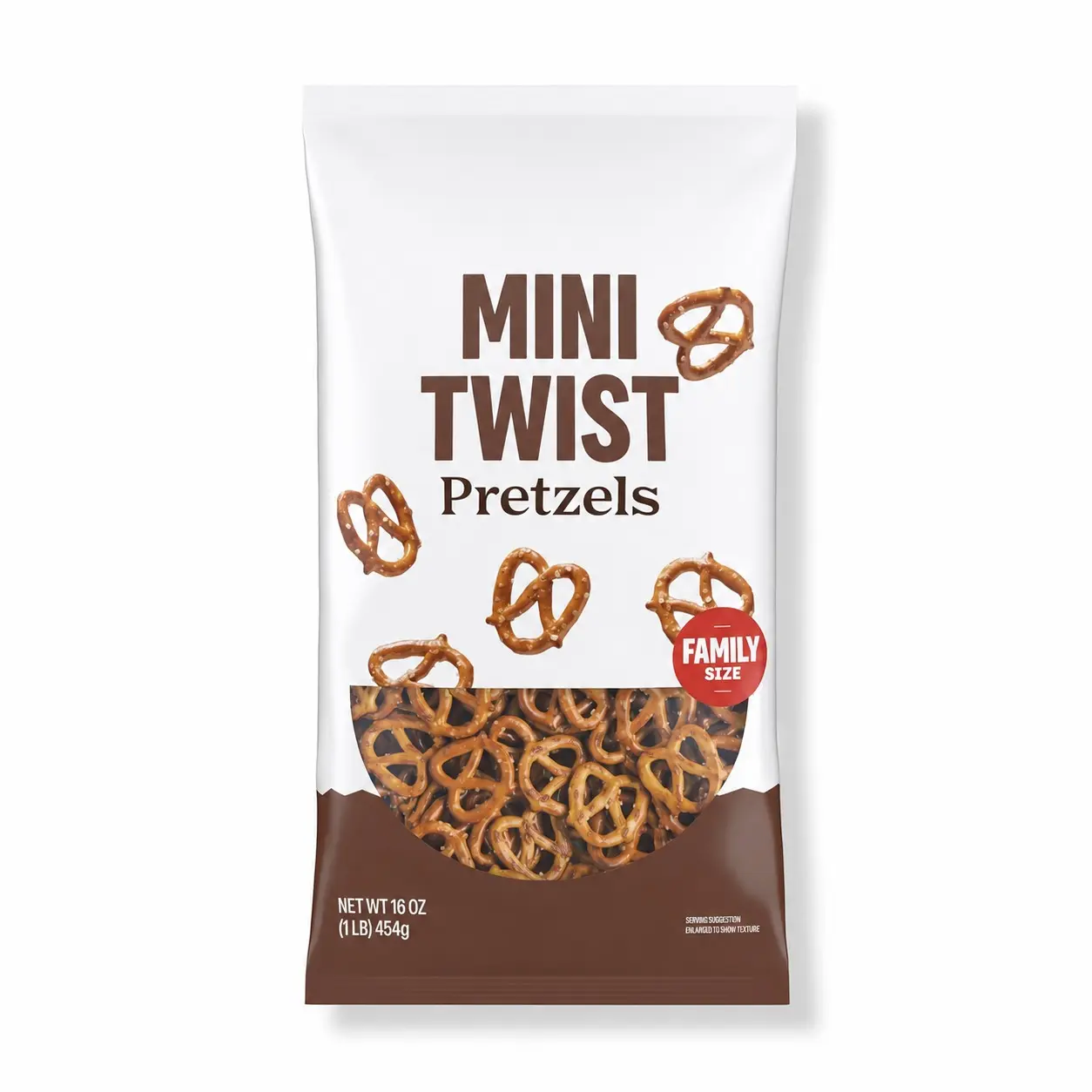 Baked Mini Twist Pretzels, Classic Crispy Salty Snack (16 oz)