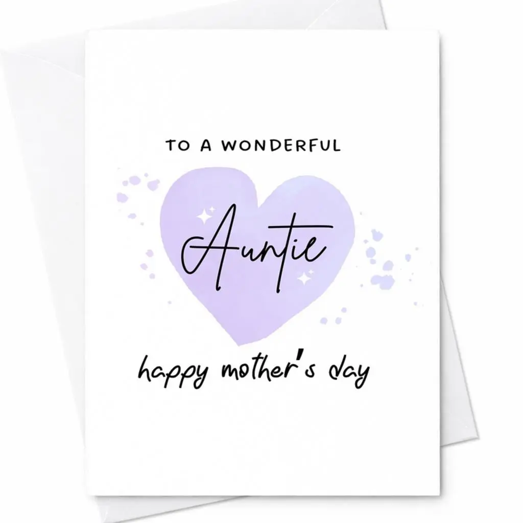 To A Wonderful Auntie